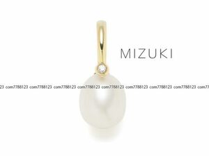 保管品10万★mizuki★K14YGダイヤモンド×パール チャーム ミズキ ジュエリー ロンハーマン アクセサリー ネックレス トップ アクセサリー