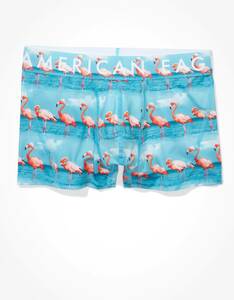 * AE アメリカンイーグル ボクサーブリーフ トランクス AEO Isle Flamingos 3” Flex Boxer Brief L / Blue *