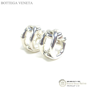 ボッテガ ヴェネタ （BOTTEGA VENETA） チェーン フープ ピアス Ag925 シルバー 754305（中古）