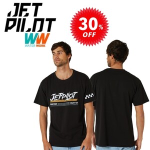 ジェットパイロット JETPILOT Tシャツ セール 30%オフ 送料無料 レース テック メンズ Tシャツ W23604 ブラック 3XL