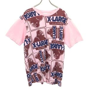 エクストララージ 総柄 半袖 Tシャツ M ピンク系 XLARGE メンズ