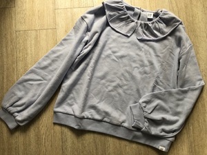 ★新品Gap Kidsギャップ襟フリルふんわりトレーナー160★L