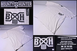 BXH ★ バウンティハンター ★ Tシャツ ★ BOUNTY HUNTER ★ 白 ★ M ★ 厚地 ★ 襟元シミ汚れあります ★ 使用感あり ★ 中古品 ★