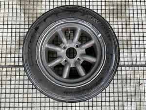 ワタナベ 185/60R14 6.5J+14位 4穴 PCD114.3 14インチ セミスリックタイヤホイール 1本 79