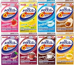 送料無料 明治 メイバランスミニ アソートBOX 125ml×24本/8種×各3本 味:ココア/コーヒー/コーンスープ/ストロベリー/バナナ/ヨーグルト