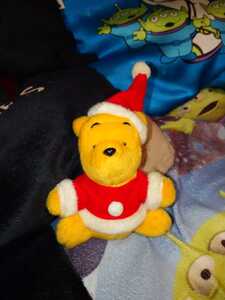 【美品】Disney／ぬいぐるみ／TOKYODisney land／サンタクロースwinnie the Pooh ⑥／寸法:体長約11cm