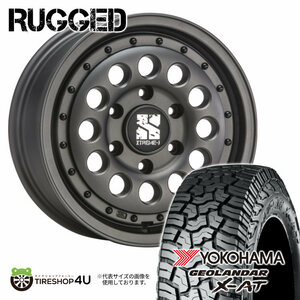 4本セット XTREME-J RUGGED 16x6.5J 6/139.7 +38 GBK YOKOHAMA GEOLANDAR X-AT G016 215/70R16 ブラックレター ハイエース 200系