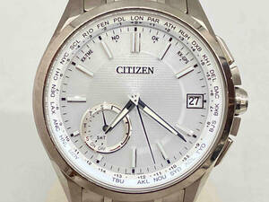 CITIZEN ATTESA F150-T021581 CC3010-51A サテライトウェーブ 電波ソーラー メンズ 白文字盤 チタン