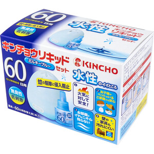 【まとめ買う】水性キンチョウリキッド 60日用 無臭性 ミルキーブルーセット×5個セット