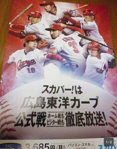 定形外送料無料 　広島東洋カープ　非売品ポスター　菊池涼介　鈴木誠也　薮田和樹　野村祐輔　丸佳浩　田中広輔