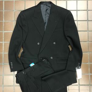 アウトレット価格　新品★激安/ダブルスーツ　喪服　礼服/大きいサイズBE6/ブラック　黒/ノーベンツ/冠婚葬祭　アジャスター付　良品質素材