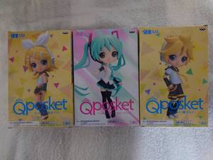 Qposket 初音ミク VIX STYLE Aタイプ 鈴音リン 鈴音レン Aカラー フィギュアセット 新品未開封