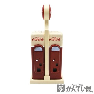 16502 Coca-Cola【コカ・コーラ】ソルト&ペッパーシェーカー アンティーク レトロ スパイスボトル 調味料入れ【中古】USED-B