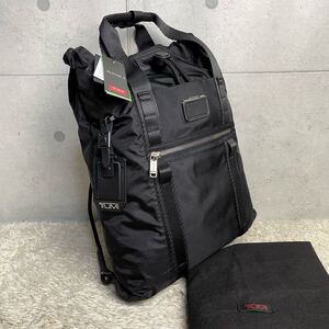 [新品未使用 タグ付] TUMI トゥミ ALPHA3 2way トランスポートパック メンズ ビジネスバッグ バックパック A4+PC可 本革+バリスティック 黒