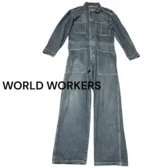 希少サイズ　WORLD WORKERS オールインワン　月桂樹ボタン