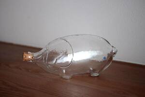 Lisa Larson リサラーソン Royal Krona ロイヤルクローナ ガラスボトル 豚 ブタ/北欧 アンティーク カイフランク グンナーニールンド
