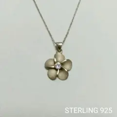 STERLING SILVER 925 PLUMERIA NECKLACE