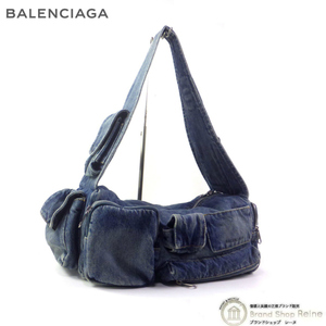 バレンシアガ （BALENCIAGA） SUPERBUSY スーパービジィ スモール スリングバッグ ショルダーバッグ 702167 デニム（新品同様）中古