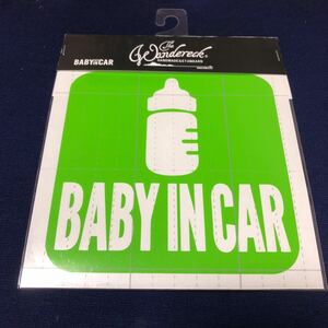 BABY IN CAR MILK ライム カッティング ステッカー
