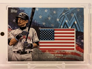 【50枚限定】イチロー/2018/Topps/Series Two/MLB INDEPENDENCE DAY U.S FLAG PATCH CARD/マーリンズ