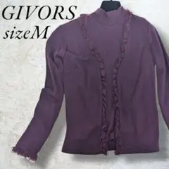 GIVORS♡ジボール✨アンサンブルカーディガン 半袖 トップス パープル M