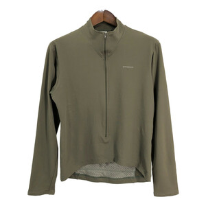 USA製 patagonia パタゴニア ハーフジップ プルオーバージャケット アウトドア オリーブ (メンズ M) 中古 古着 R2541