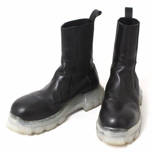 Rick Owens BEATLE BOZO TRACTOR BOOTS size44 ブラック 02B2881 リックオウエンス クリアソール サイドゴアブーツ