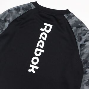 ★リーボック REEBOK 新品 メンズ UVCUT ストレッチ カモフラ スウェット トレーナー ジャケット 黒 Lサイズ[X6352RR-N9-L]二 弐★QWER