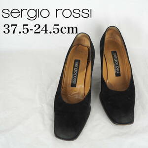 MK6686*sergio rossi*セルジオロッシ*レディースパンプス*37.5-24.5cm*黒