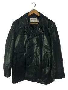 Schott◆ピーコート/40/牛革/BLK/U.S. 740N PEA JACKET