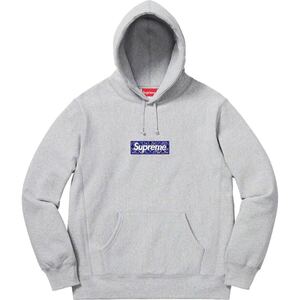 【グレーS Bandana Box Logo Hooded Sweatshirt】 supreme 19aw バンダナ ボックスロゴ パーカー cross burberry north face nuptse 24aw