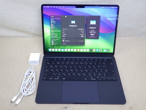 Kムま0636 Appleアップル MacBook Air (M2, 2022) A2681 Apple M2/メモリ24GB/SSD512GB 13.6インチ マックブック ノートパソコン