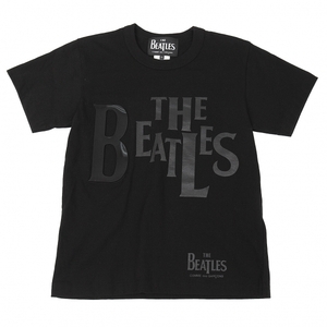 ザ ビートルズ コムデギャルソンTHE BEATLES COMME des GARCONS 立体ロゴプリントTシャツ 黒XS 【レディース】