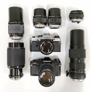 Olympus OM10 , OM30 / 50mm f3.5 , 200mm f4 , 85-250mm f5 MF ボディ レンズ 計 10点セット まとめ ●ジャンク品 [8951TMC]