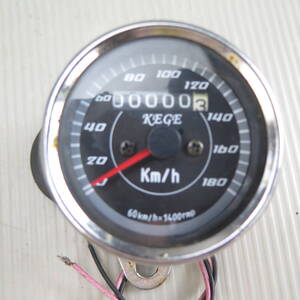 ★エイプ50 [AC16] 社外 KEGE製スピードメーター 走行距離：0km 180km/h φ60mm 中古 ホンダ XR50 APE100 CB50 CRF XLR NSR KR060719