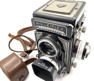 ROLLEIFLEX　　珍しい露出計内蔵型　レンズフード 付 （ ricohflex dia ） rollei flex rolleiflex　75 3.5