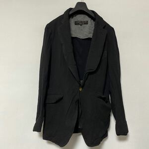 美品 AD 2004 COMME des GARCONS HOMME PLUS ポリ 縮絨 ジャケット M コムデギャルソン オム ピュリウス ブラック black アーカイブ