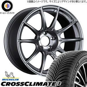 225/65R17 オールシーズンタイヤホイールセット アウトバック etc (MICHELIN CROSSCLIMATE & SSR GTX01 5穴 100)