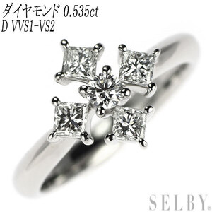 Pt900 ダイヤモンド リング D0.535ct D VVS1～VS2 出品4週目 SELBY