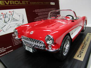 Chevrolet Corvette 1/18 シボレー 1957 C1 初代 コルベット V8 Roadlegends 当時物 ビンテージ レッドxホワイト Hot Rod 50s ホットロッド