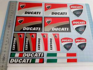 ☆★ 【送料無料♪】 DUCATI スッテカー ☆ 自分の大事な物に貼ってドゥカティーをアピールだ～～♪ DUCATI CORUSE イタリア ★☆