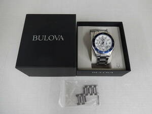 BULOVA 　ブローバ マリンスター　98B204　シルバー/ブルー