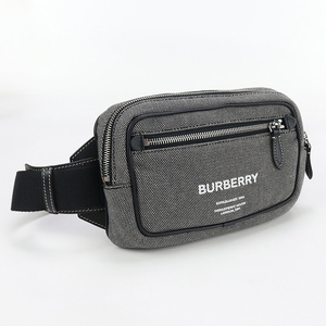 中古良品バーバリーBURBERRY ベルトバッグ コットン 8050816 ブラック系 ランク：A us-2 メンズ