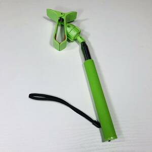 新品　自撮り棒　セルカ棒　クリップタイプ　緑　グリーン　最大約102cm　