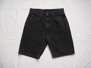 ☆ 90s USA製 ビンテージ GAP ギャップ EASY FIT ブラック デニム ショーツ W31 ☆古着 オリジナル 501 505 旧タグ オールド 80s J.CREW