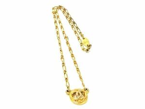 1円 CHANEL シャネル ココマーク ネックレス ペンダント アクセサリー レディース ゴールド系 BF8134