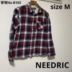 メンズ　トップス　チェックシャツ　厚手シャツ　ジャケット　NEEDRIC