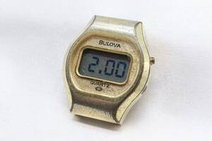 【W155-7】レア 希少品 動作品 電池交換済 BULOVA ブローバ デジタル 腕時計 フェイスのみ レディース【送料全国一律185円】