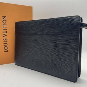 超美品 ルイヴィトン LOUIS VUITTON エピ ポシェット オム セカンドバッグ クラッチバッグ ノワール ブラック 黒 メンズ レザー 本革