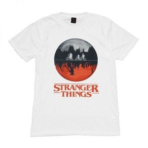 映画Tシャツ ストレンジャー・シングス 海外ドラマ 未知の世界 ストリート系 デザイン おもしろTシャツ メンズ 半袖★tsr0551-wht-xl